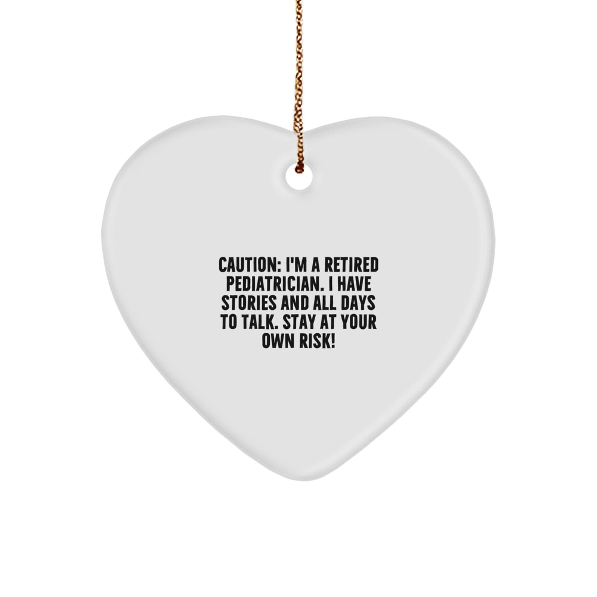 Funny Pediatrician Gifts, Heart Ornament with Quotes, Christmas Unique Gifts from Family, Friends to Pediatrician - Image 1
