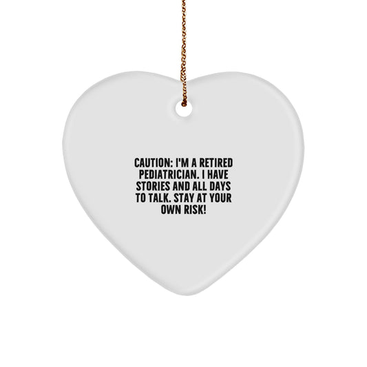 Funny Pediatrician Gifts, Heart Ornament with Quotes, Christmas Unique Gifts from Family, Friends to Pediatrician - Image 1