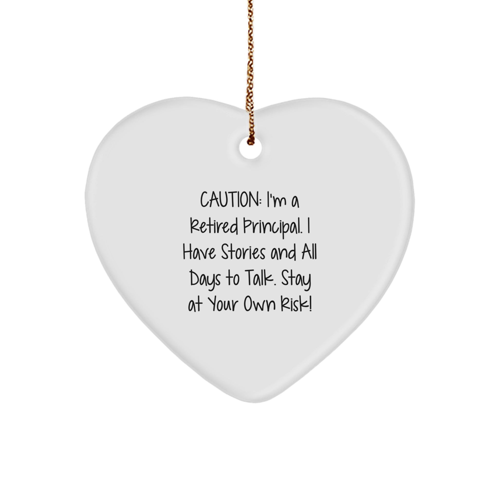 Funny Principal Heart Ornament - Gifts from Friends to Principal - Christmas Unique Gifts for Men or Women - Image 1
