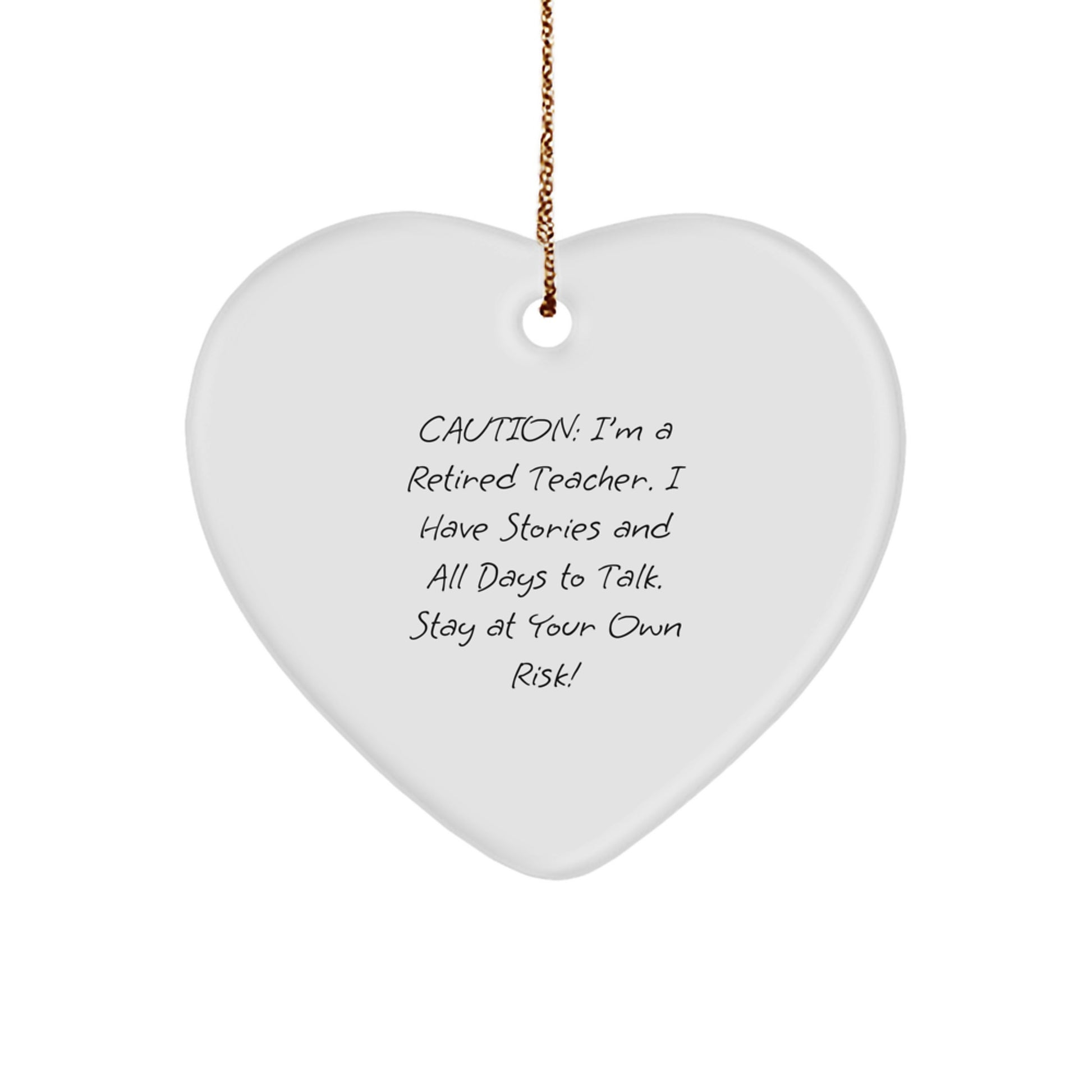 Funny Quote Teacher Heart Ornament, Gifts from Men to Teacher, Unique Christmas Unique Gifts for Teacher - Image 1