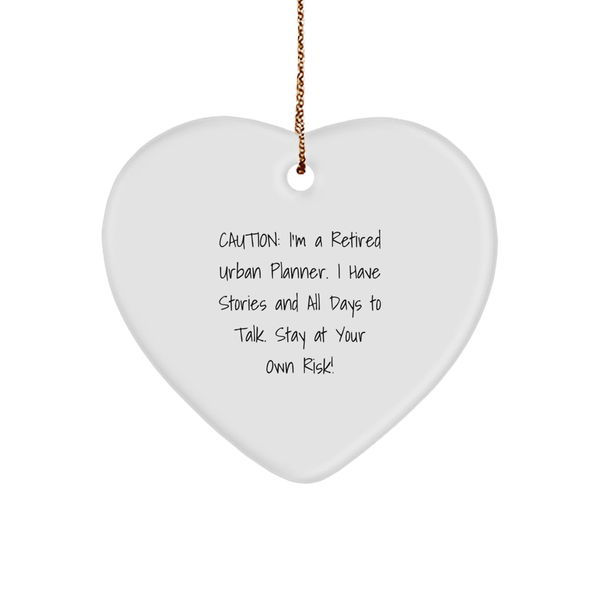 Funny Gift for Urban Planner Friends - Heart Ornament from Men - Christmas Unique Gifts for Women, Coworkers, Family - Image 1