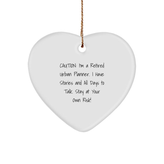 Funny Gift for Urban Planner Friends - Heart Ornament from Men - Christmas Unique Gifts for Women, Coworkers, Family - Image 1