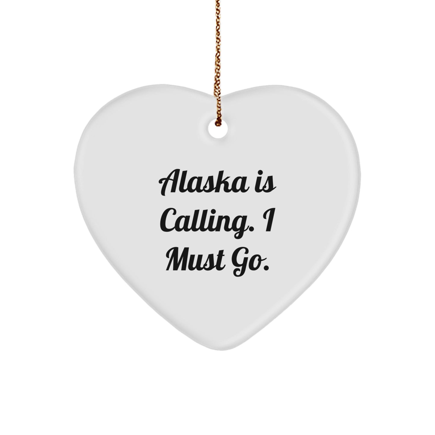 Funny Alaska Heart Ornament Gifts from Men to Women Friends Family for Christmas Unique Alaska - Image 1