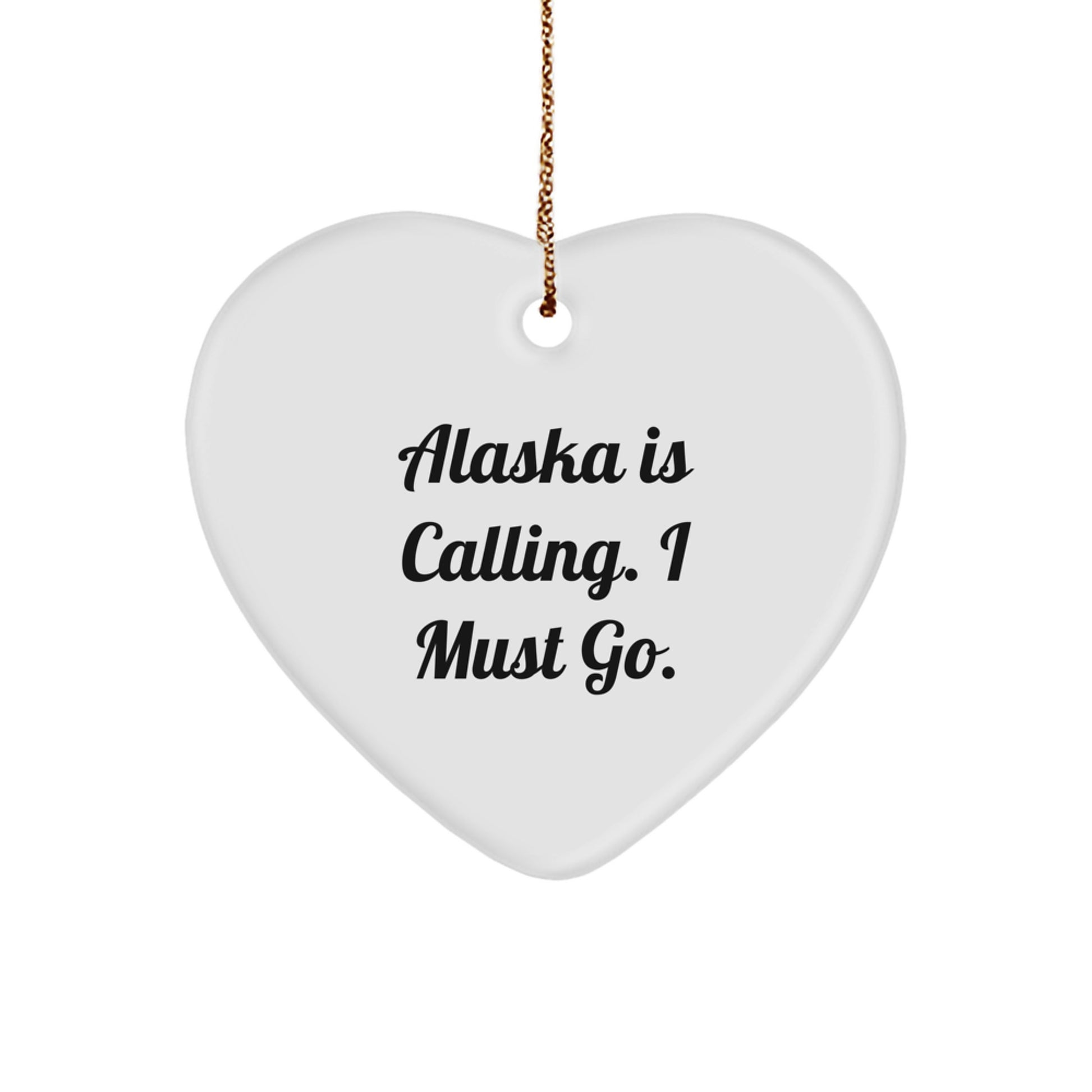 Funny Alaska Heart Ornament Gifts from Men to Women Friends Family for Christmas Unique Alaska - Image 1