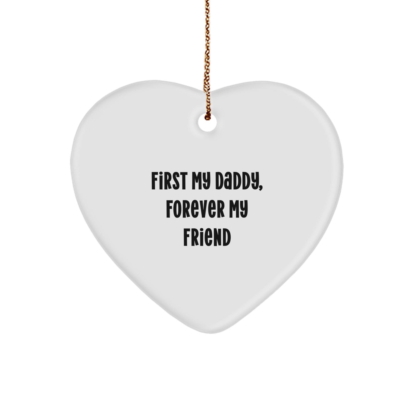 Funny Daddy Heart Ornament Gifts for Dads from Family, Unique Christmas Unique Gifts for Men - Image 1