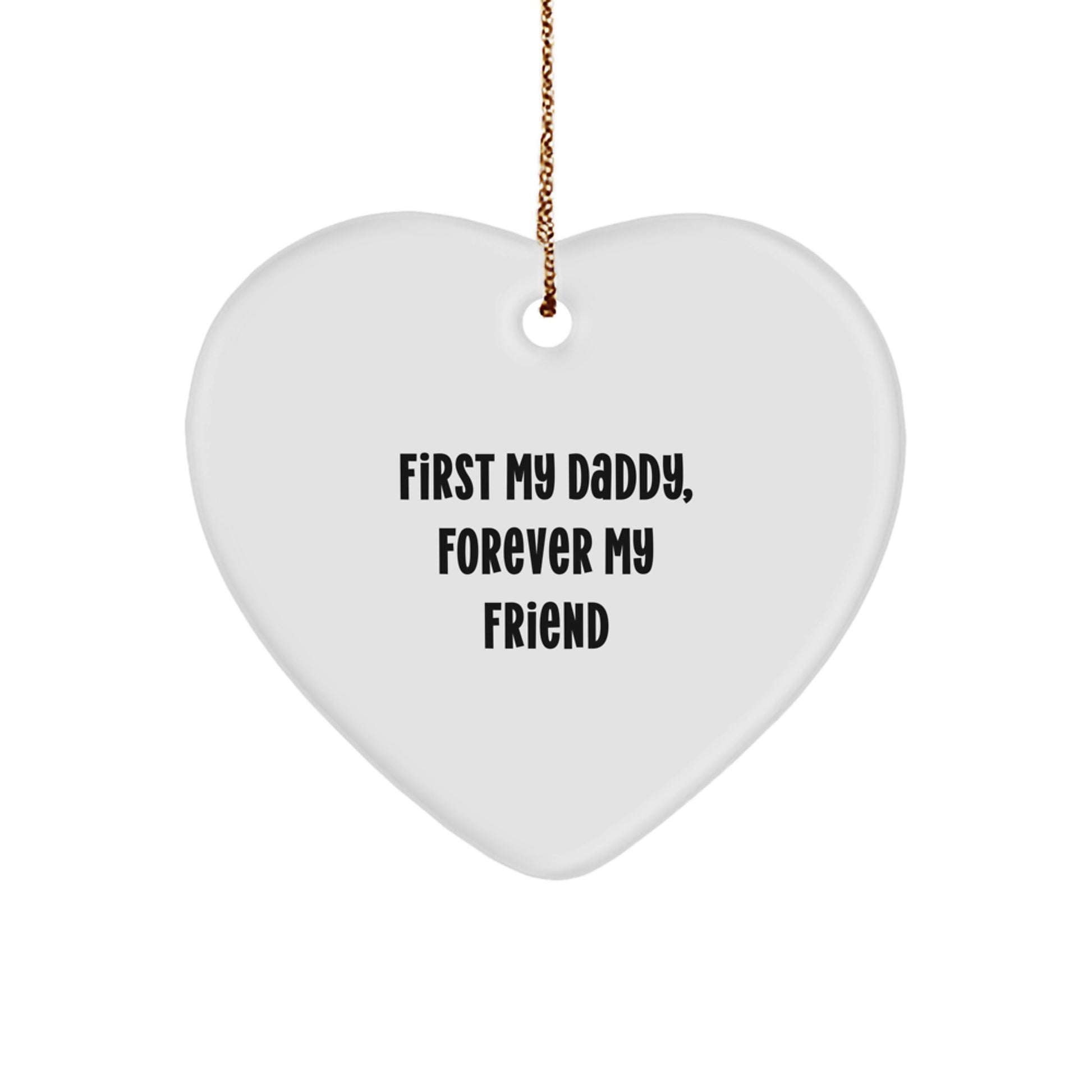 Funny Daddy Heart Ornament Gifts for Dads from Family, Unique Christmas Unique Gifts for Men - Image 1
