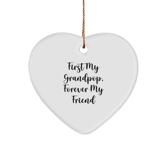 Heartwarming Grandpop Christmas Ornament for Friends Novelty Gift - Image 1