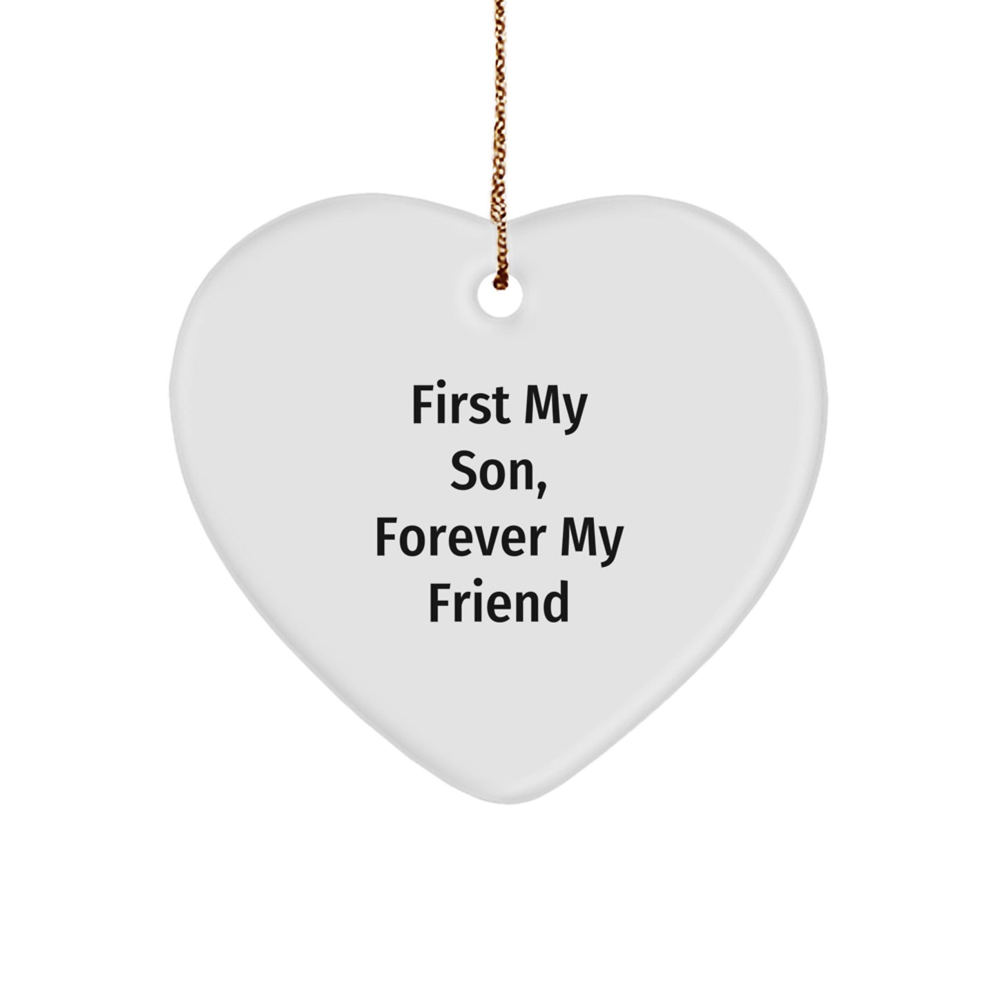 Funny Son Heart Ornament Gifts from Mom to Son at Christmas Unique - Image 1
