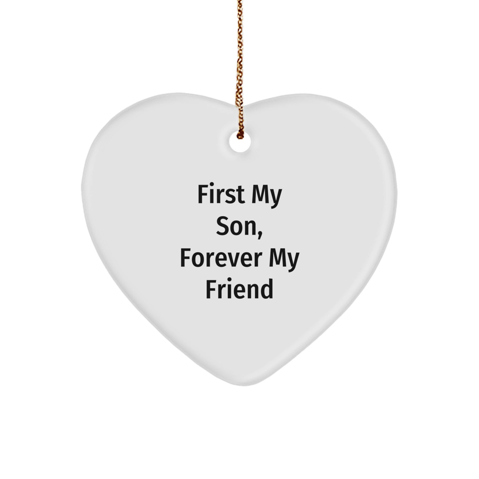 Funny Son Heart Ornament Gifts from Mom to Son at Christmas Unique - Image 1