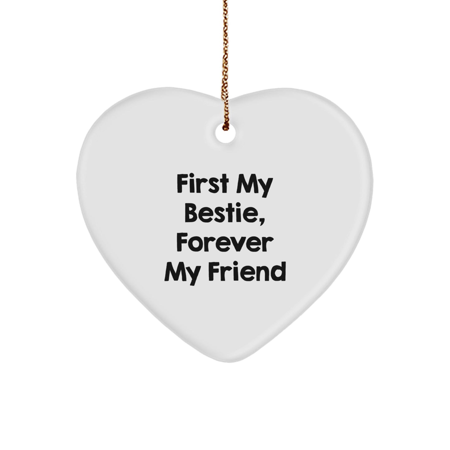 Bestie Christmas Ornament Keepsake for Him Gift – First My Bestie - Image 1