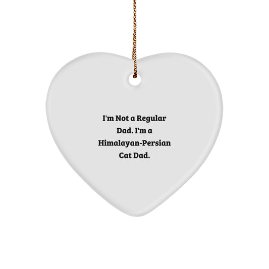 Christmas Unique Gift Himalayan-Persian Cat Heart Ornament Present for Her - Image 1