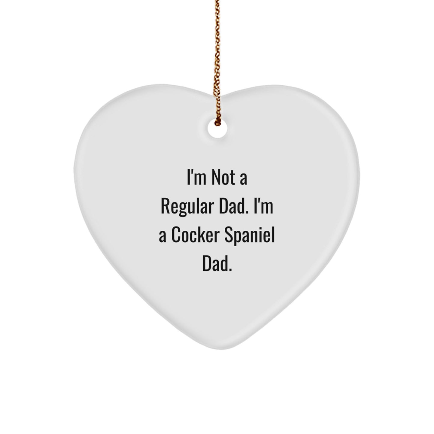 Funny Cocker Spaniel Dad Gifts from Men to Family for Christmas Unique Ornaments - Image 1