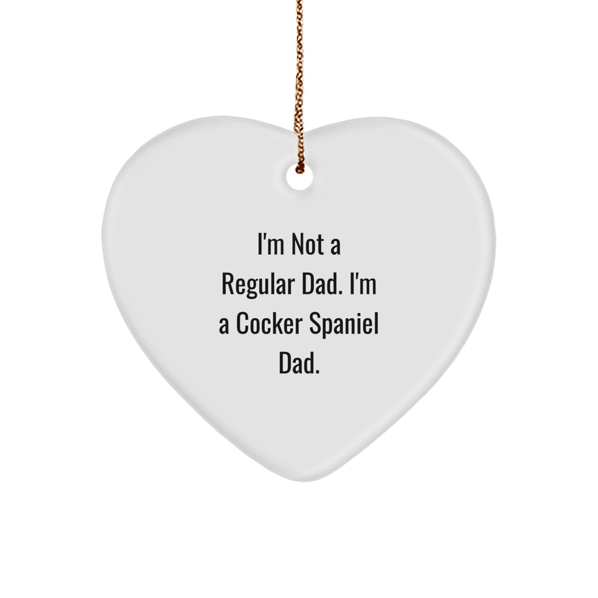 Funny Cocker Spaniel Dad Gifts from Men to Family for Christmas Unique Ornaments - Image 1