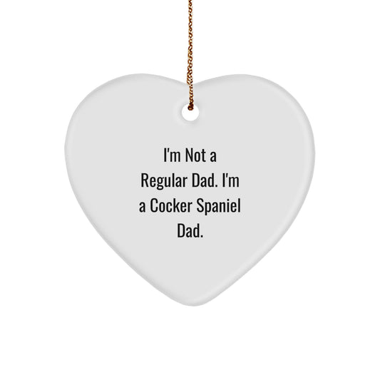 Funny Cocker Spaniel Dad Gifts from Men to Family for Christmas Unique Ornaments - Image 1