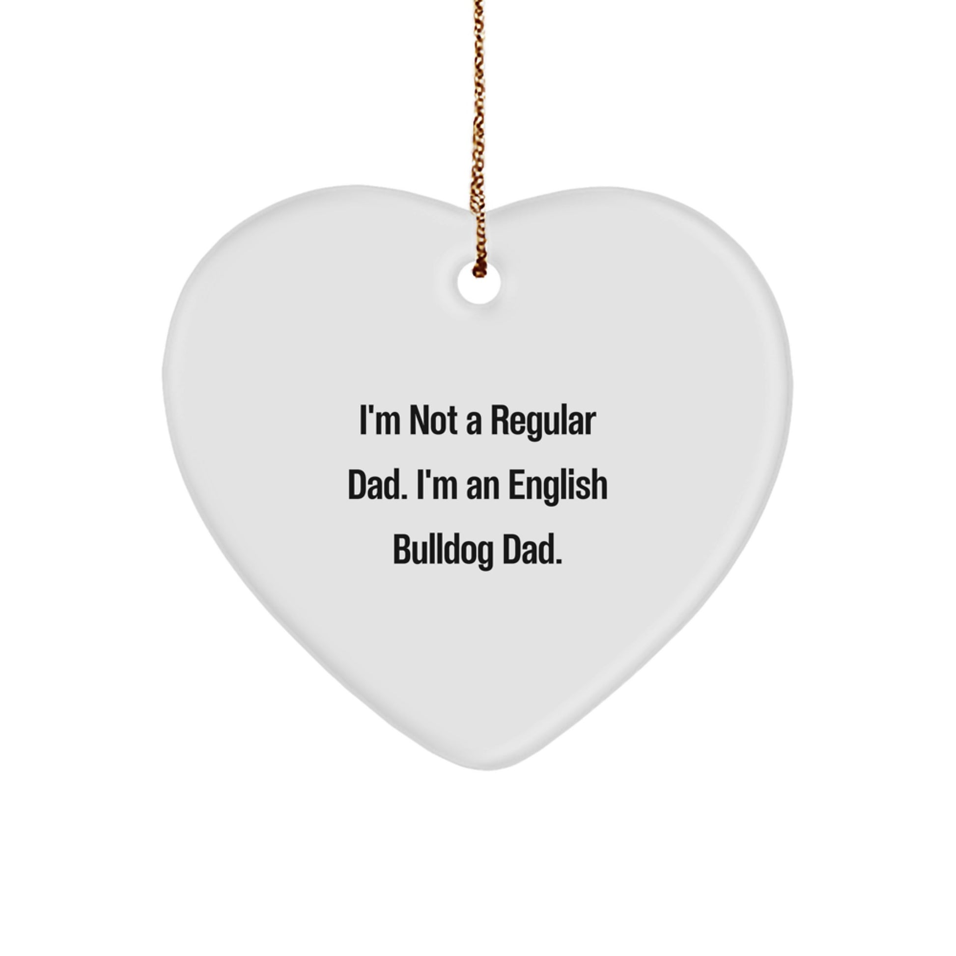 English Bulldog Dad Keepsake Christmas Ornament for Him Gift - Image 1