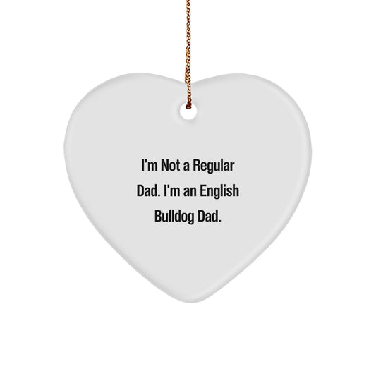 English Bulldog Dad Keepsake Christmas Ornament for Him Gift - Image 1