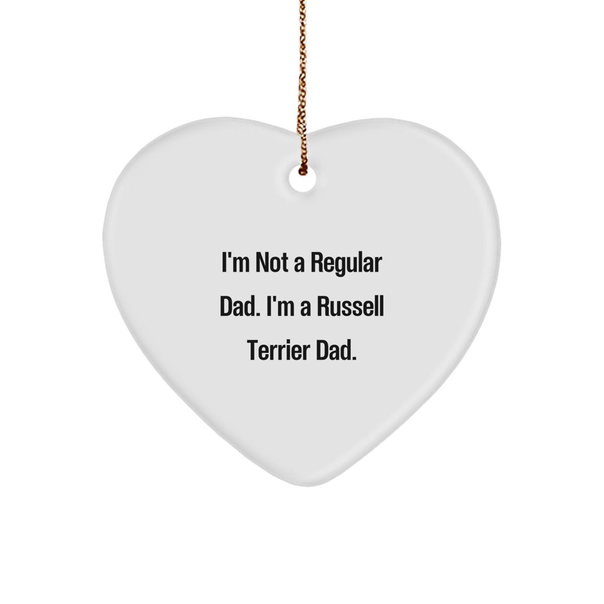 Russell Terrier Dog Heart Ornament Idea Christmas Unique Gift for Coworkers - Image 1