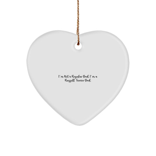 Russell Terrier Dog Heart Ornament Funny Quote Gifts from Men to Family for Christmas Unique Presents - Image 1