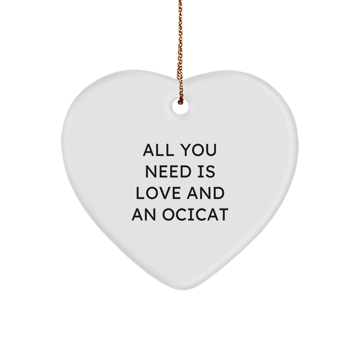 Funny Ocicat Heart Ornament Gifts from Friends and Family for Ocicat Lovers on Christmas Unique - Image 1