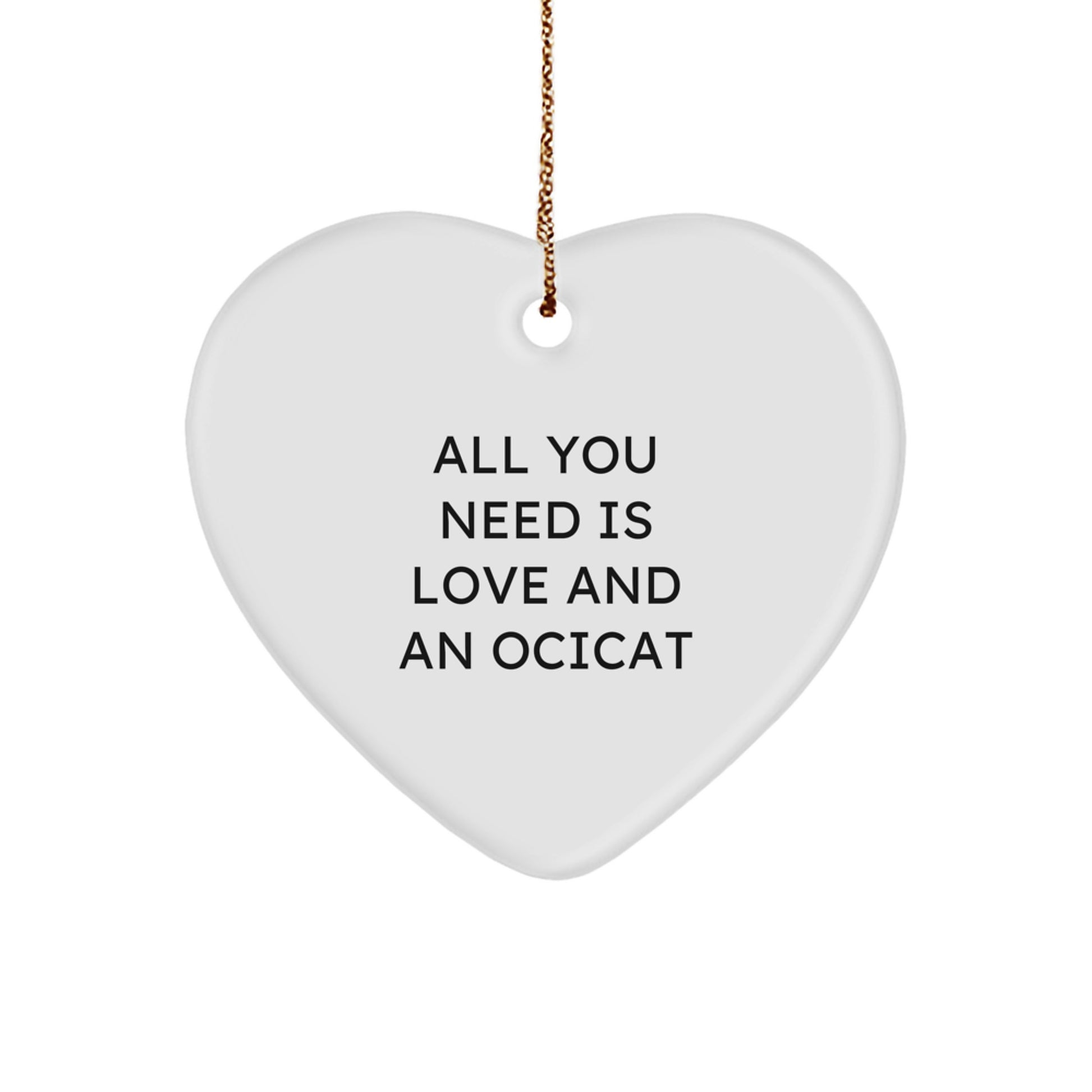 Funny Ocicat Heart Ornament Gifts from Friends and Family for Ocicat Lovers on Christmas Unique - Image 1