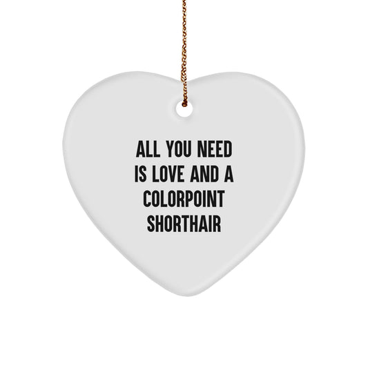 Colorpoint Shorthair Cat Christmas Ornament Idea for Coworkers Gift - Image 1