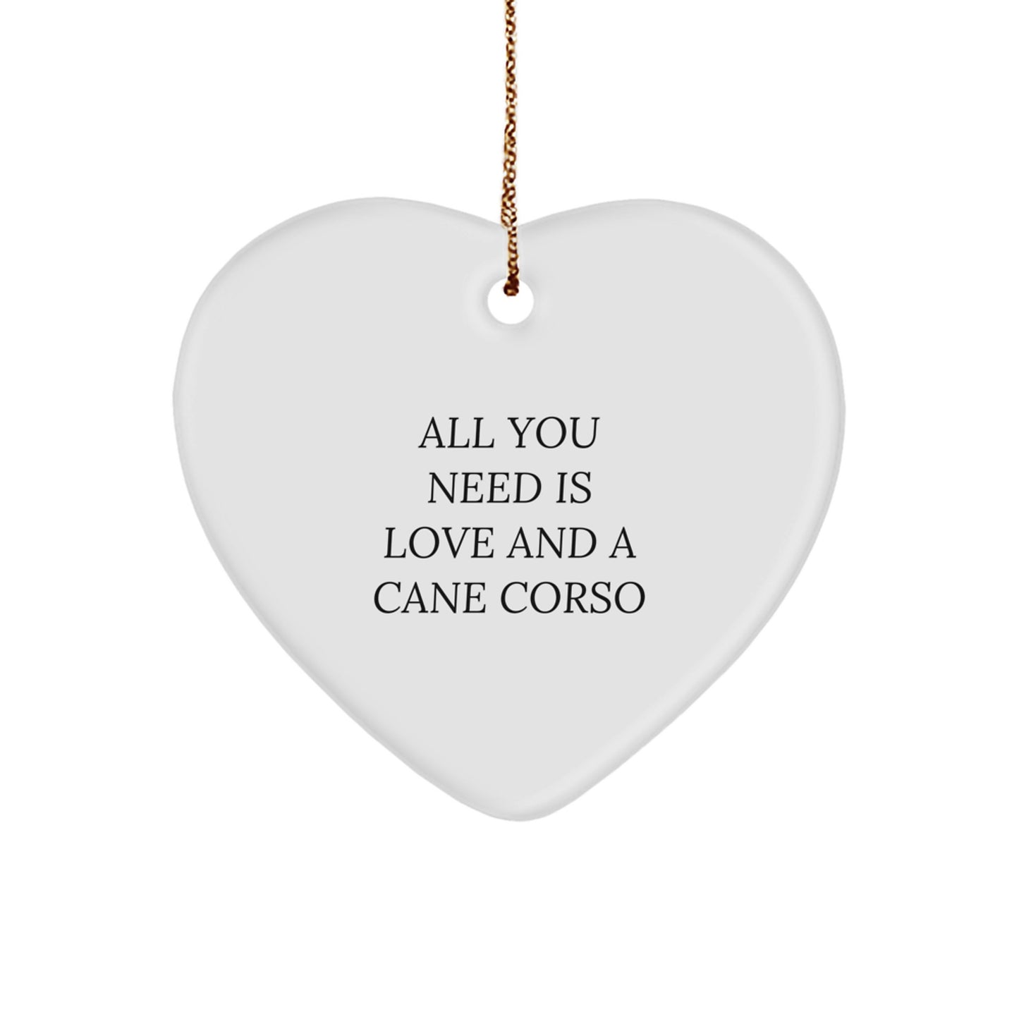 Cute Cane Corso Dog Heart Ornament Gifts from Family, Unique Christmas Unique Gifts for Cane Corso Dog Lovers - Image 1