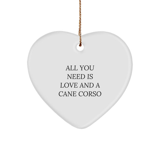 Cute Cane Corso Dog Heart Ornament Gifts from Family, Unique Christmas Unique Gifts for Cane Corso Dog Lovers - Image 1