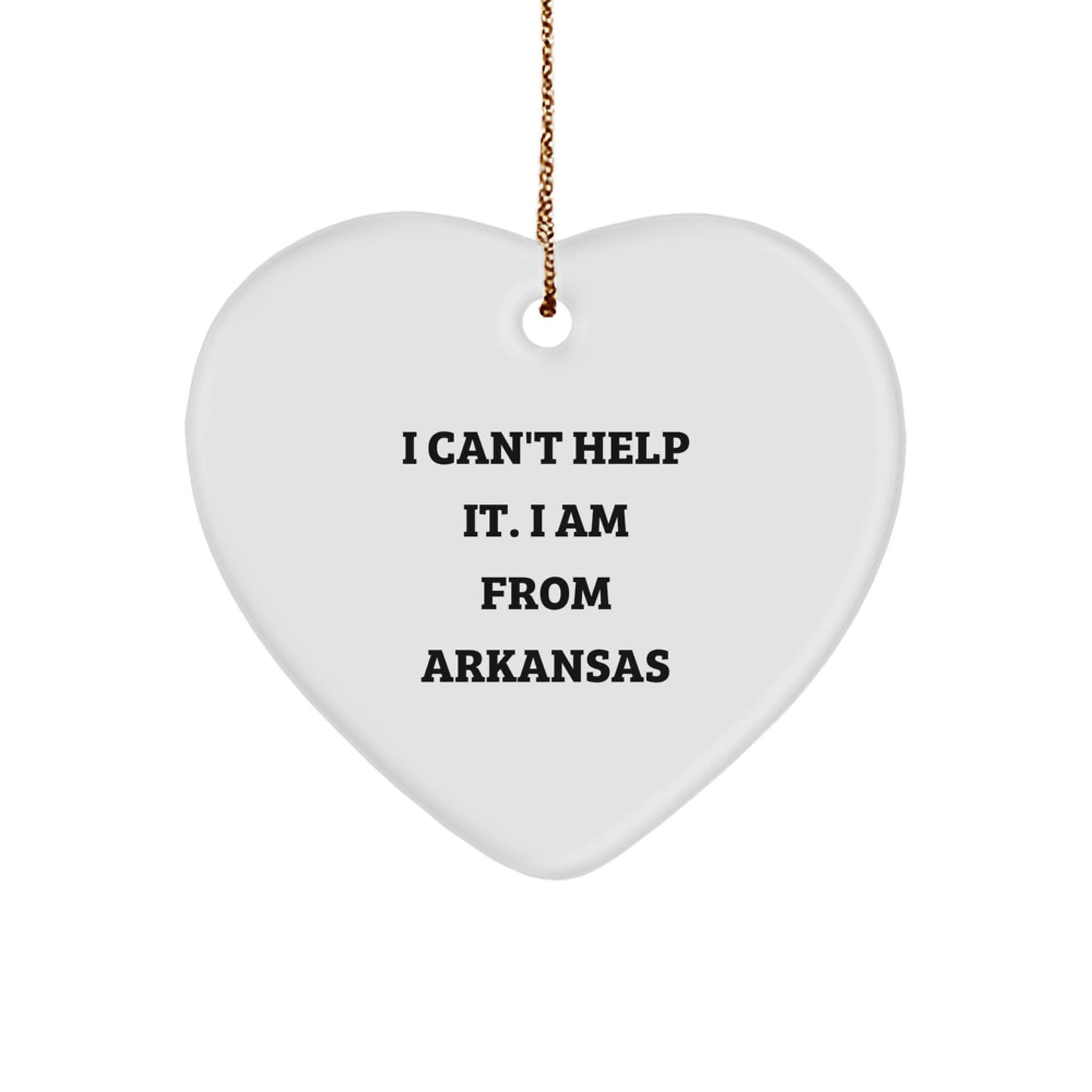 Funny Arkansas Heart Ornament Gifts from Friends to Family - Christmas Unique Gifts for Arkansas Lovers - Image 1