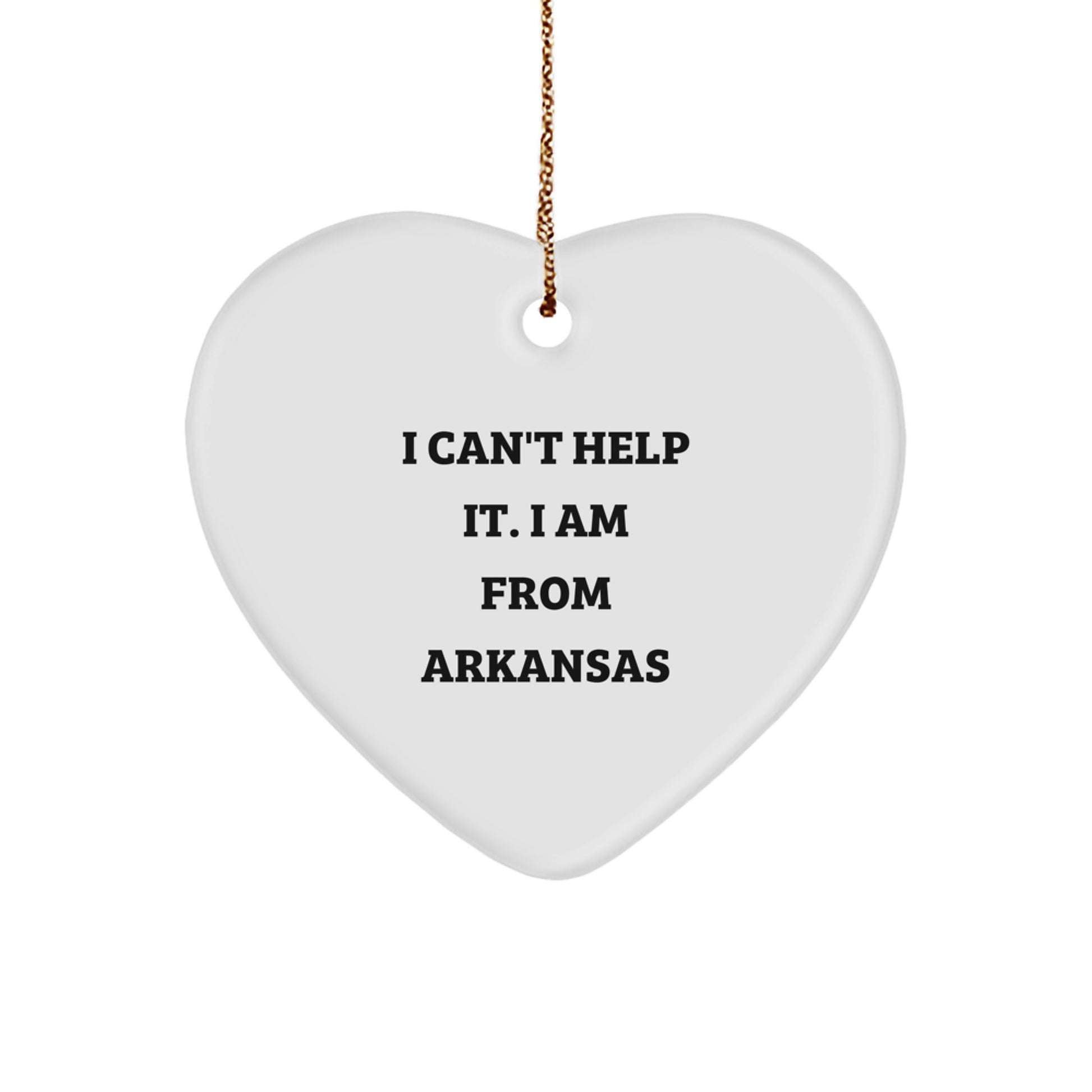 Funny Arkansas Heart Ornament Gifts from Friends to Family - Christmas Unique Gifts for Arkansas Lovers - Image 1