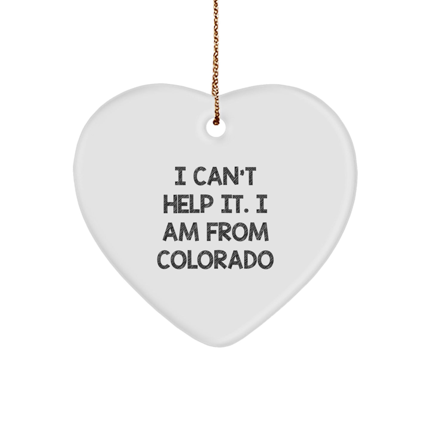 Colorado Keepsake Heart Ornament for Him Christmas Unique Gift - Image 1