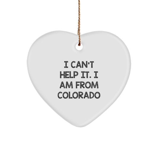 Colorado Keepsake Heart Ornament for Him Christmas Unique Gift - Image 1