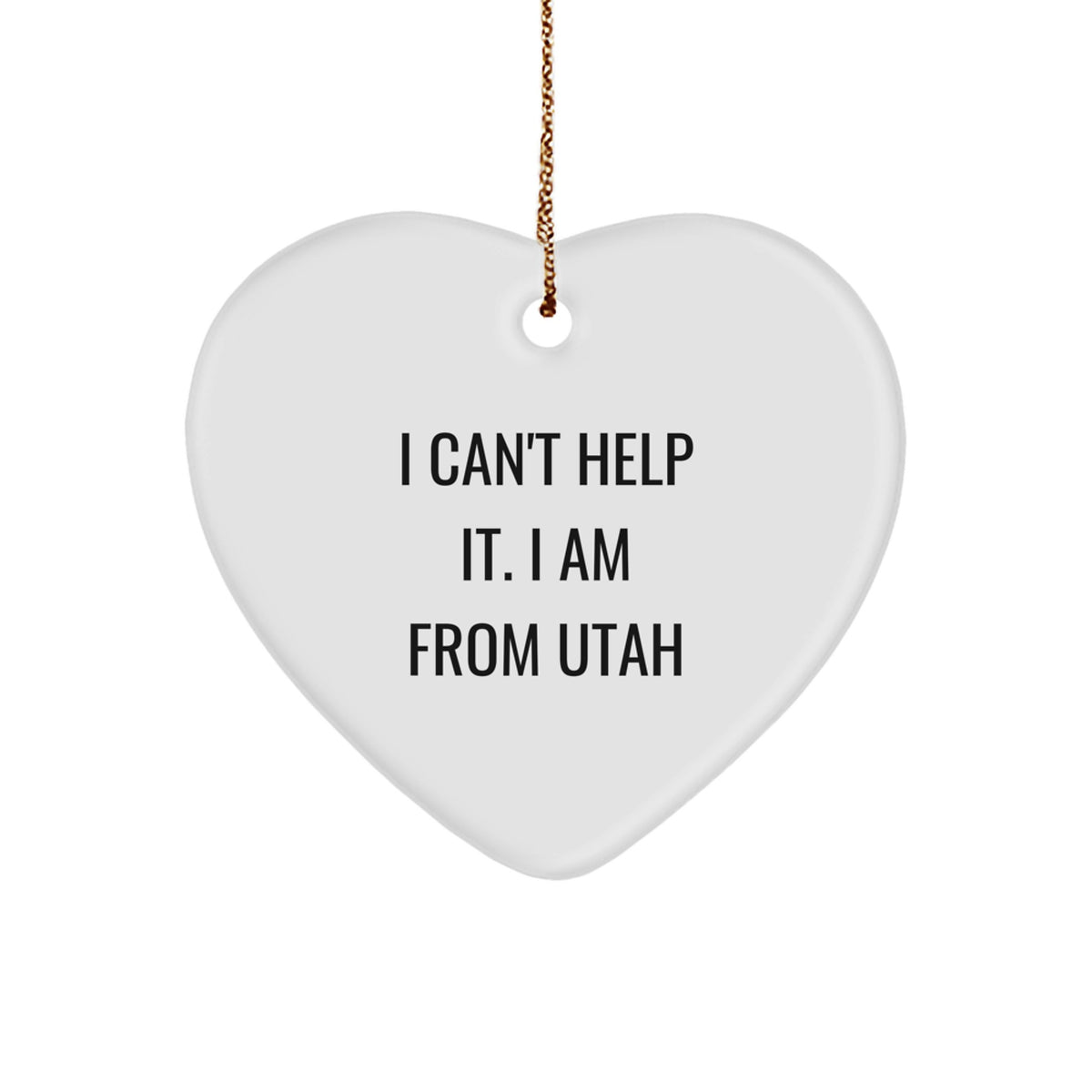 Utah Heart Ornament, Funny Gift for Utah Friends, Gifts from Utah Lovers, Perfect Christmas Unique Gifts - Image 1