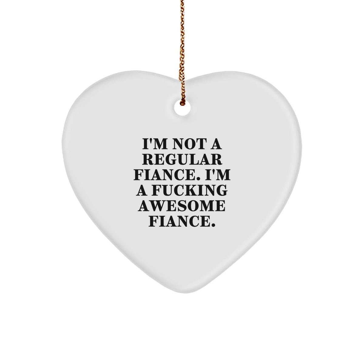Fiance Keepsake Awesome Christmas Ornament for Him Gift - Image 1