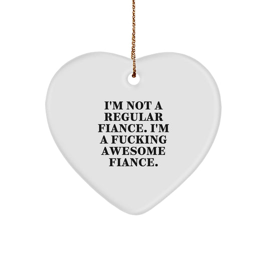 Fiance Keepsake Awesome Christmas Ornament for Him Gift - Image 1