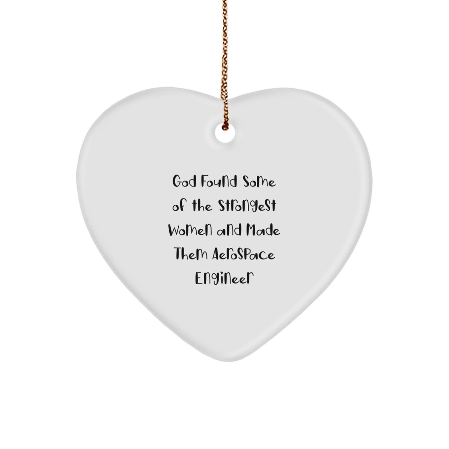 Funny Inspirational Gift for Aerospace Engineer Women - Heart Ornament Gifts from Men to Family for Christmas Unique Present - Image 1
