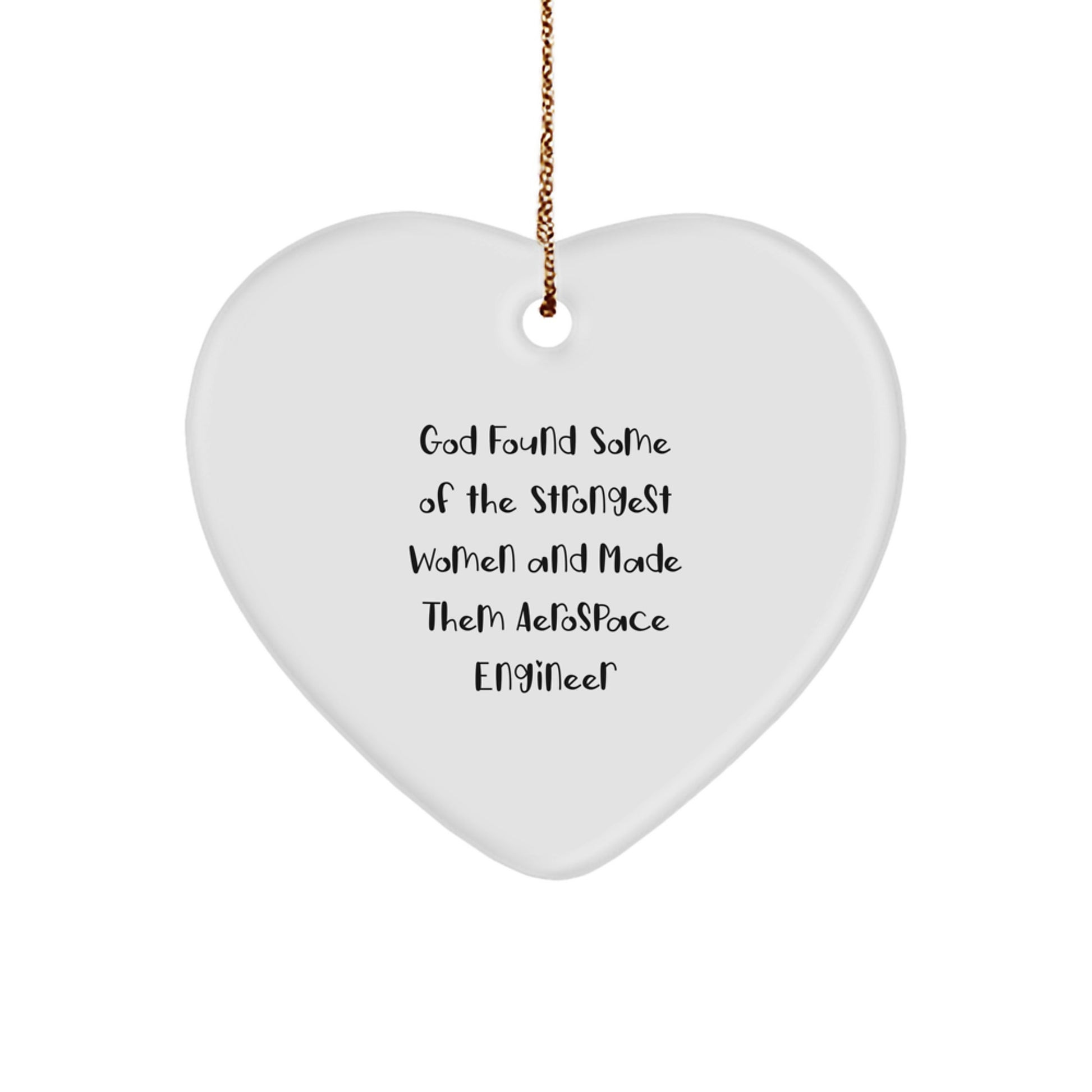 Funny Inspirational Gift for Aerospace Engineer Women - Heart Ornament Gifts from Men to Family for Christmas Unique Present - Image 1