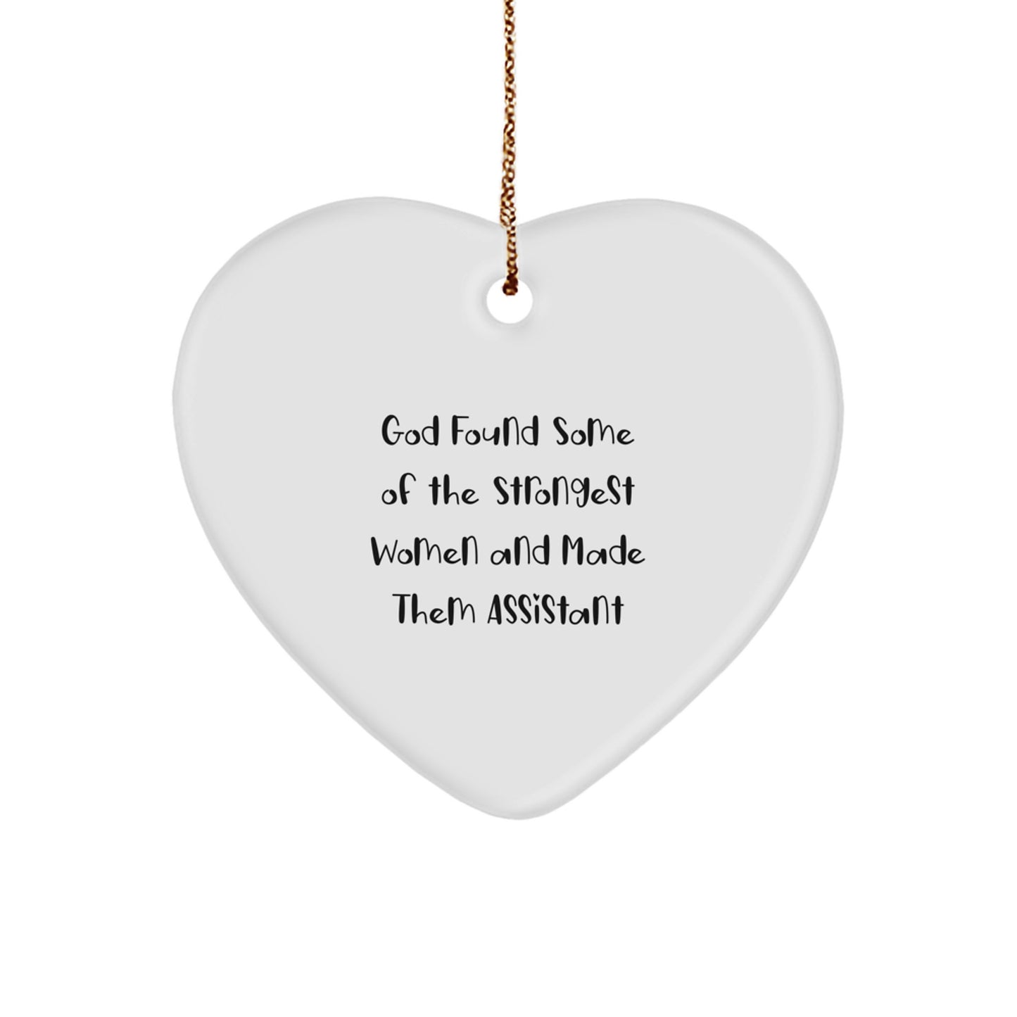 Funny Heart Ornament Gifts for Assistant from Women, Heart-Shaped Assistant Decorations for Christmas Unique Gifts - Image 1