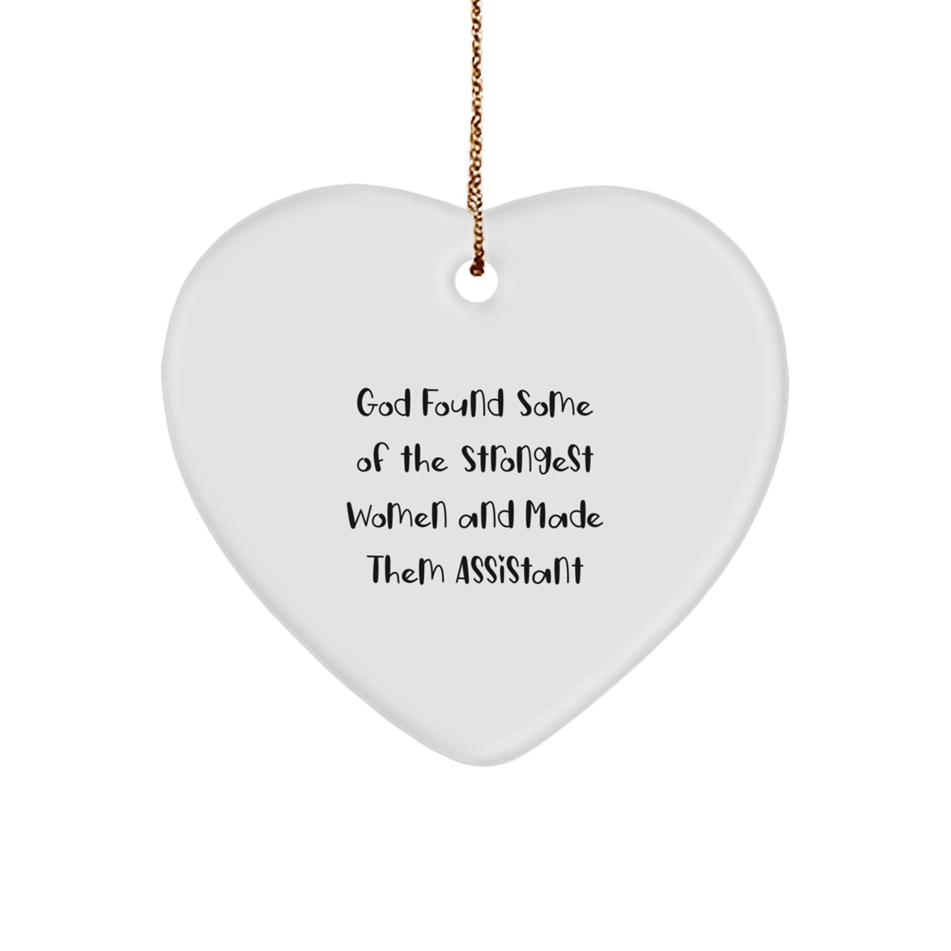 Funny Heart Ornament Gifts for Assistant from Women, Heart-Shaped Assistant Decorations for Christmas Unique Gifts - Image 1