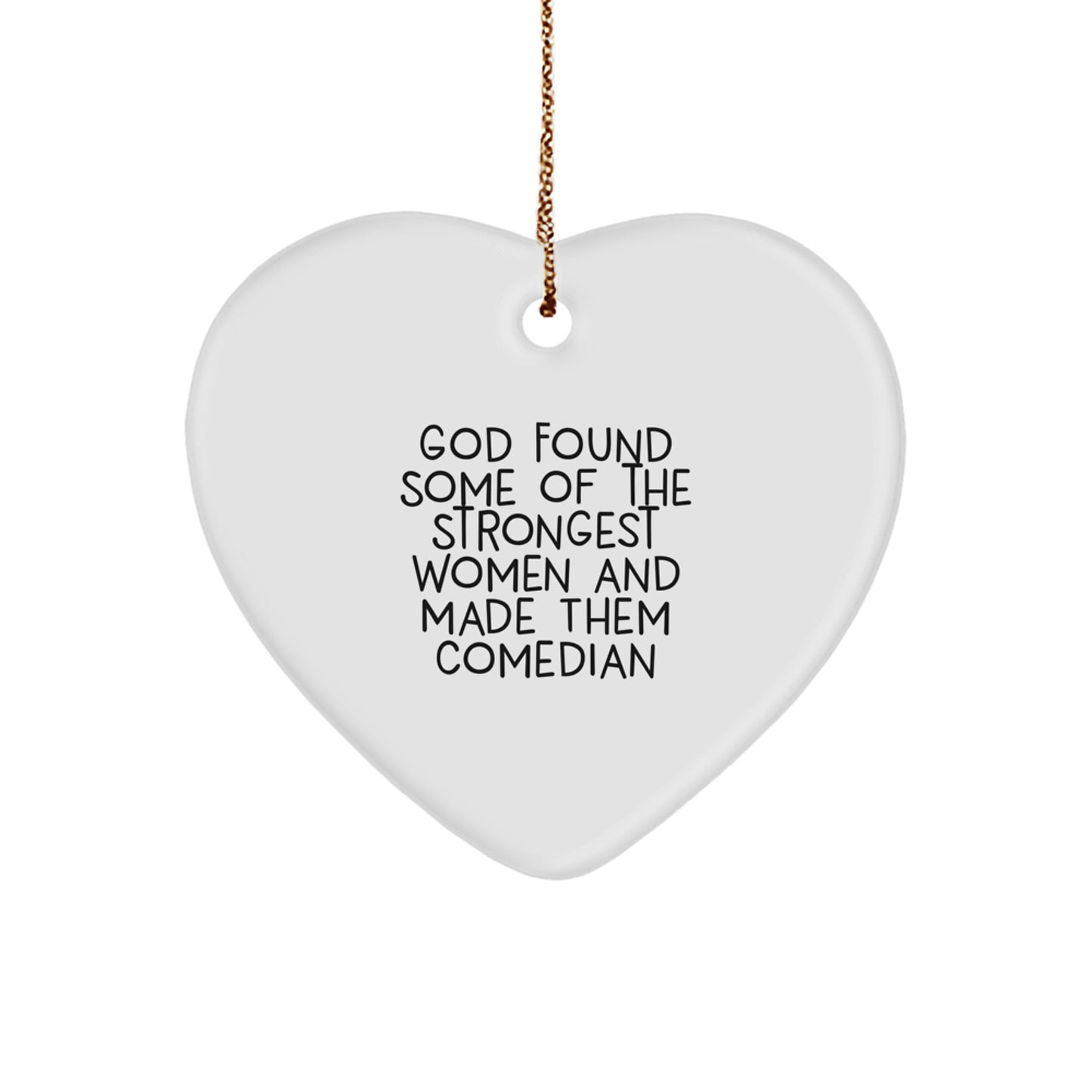 Funny Comedian Heart Ornament Gifts from Men for Women, Comedian Christmas Unique Gifts for Comedian Friends - Image 1