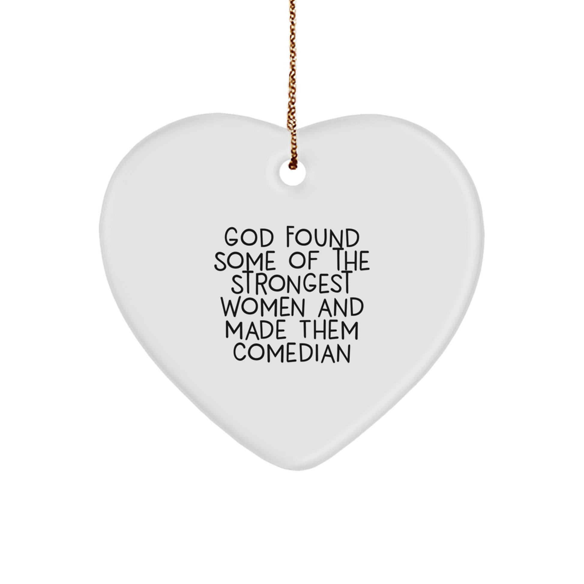 Funny Comedian Heart Ornament Gifts from Men for Women, Comedian Christmas Unique Gifts for Comedian Friends - Image 1