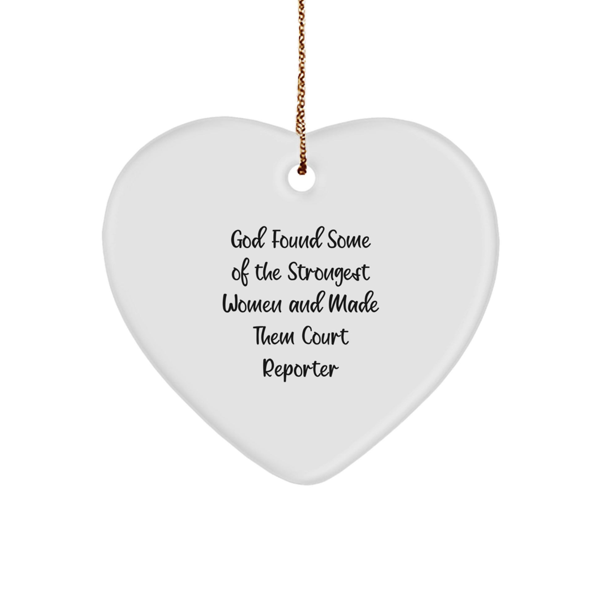 Funny Court Reporter Gifts from Women - Unique Heart Ornament for Court Reporters - Christmas Unique Gifts for Court Reporters by Women - Image 1
