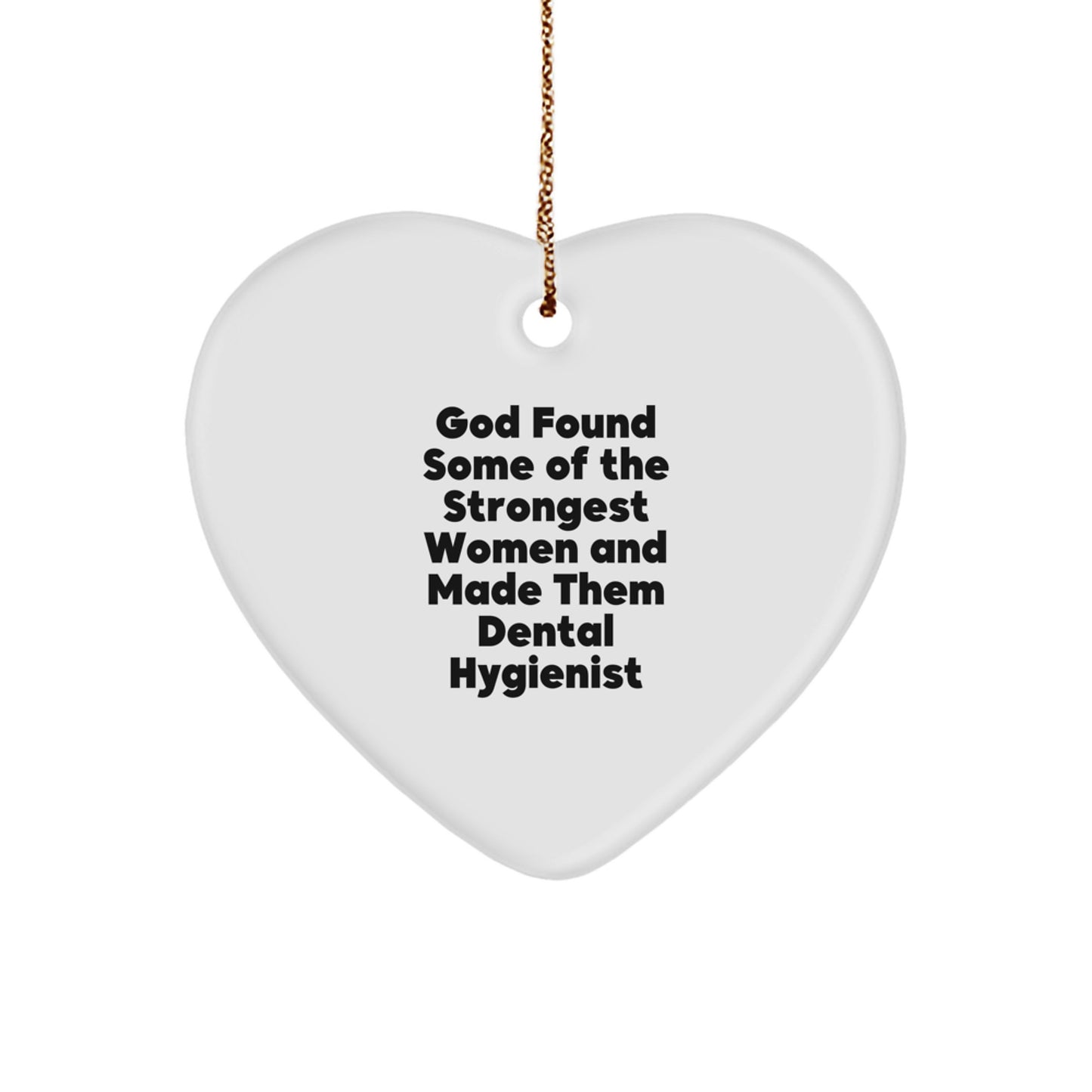Funny Gifts from Men to Dental Hygienist Heart Ornament, Inspirational Christmas Unique Gifts for Women Coworkers - Image 1