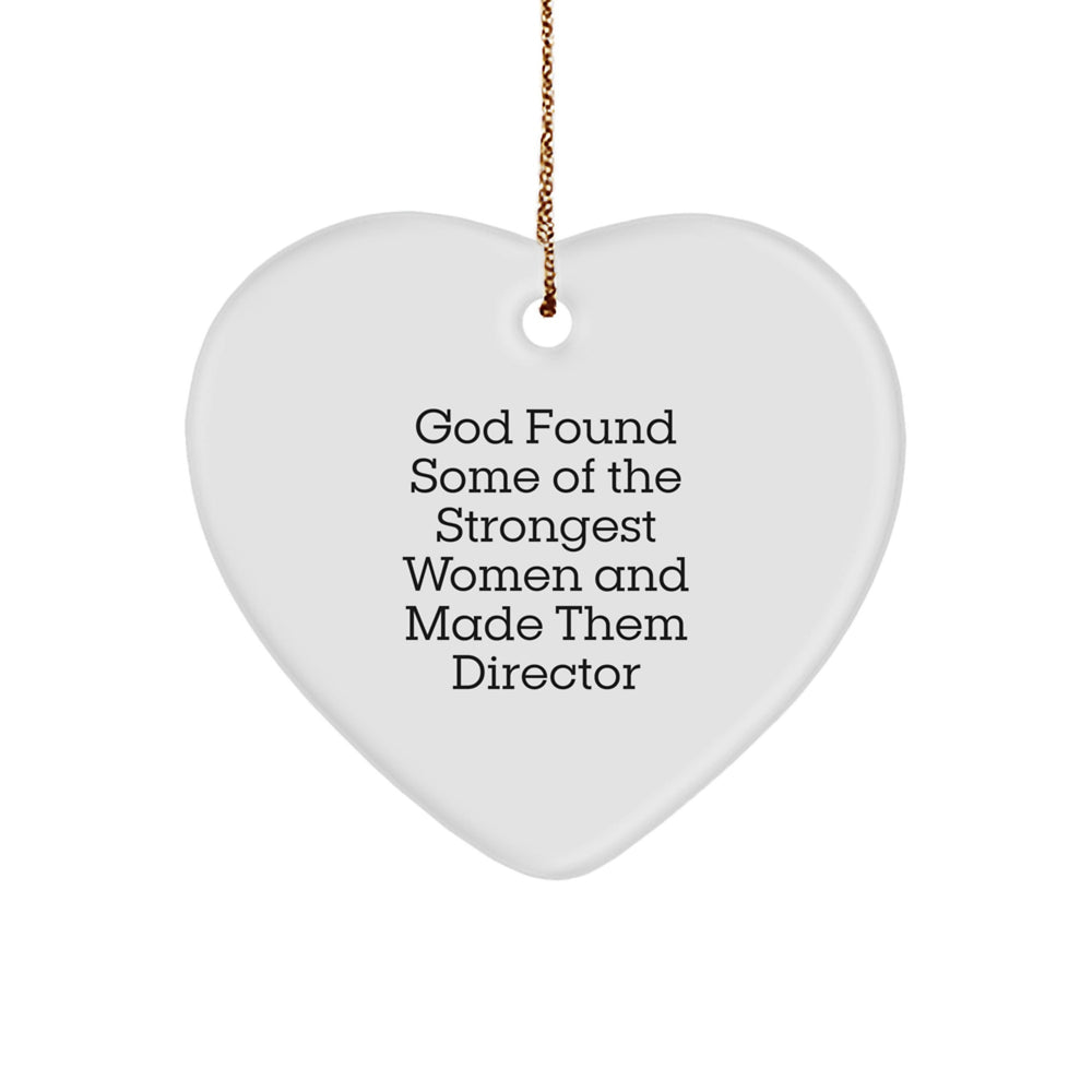 Funny Quote Director Heart Ornament, Gifts from Women for Men, Unique Christmas Unique Gifts for Director, Inspirational Heart Ornament - Image 1