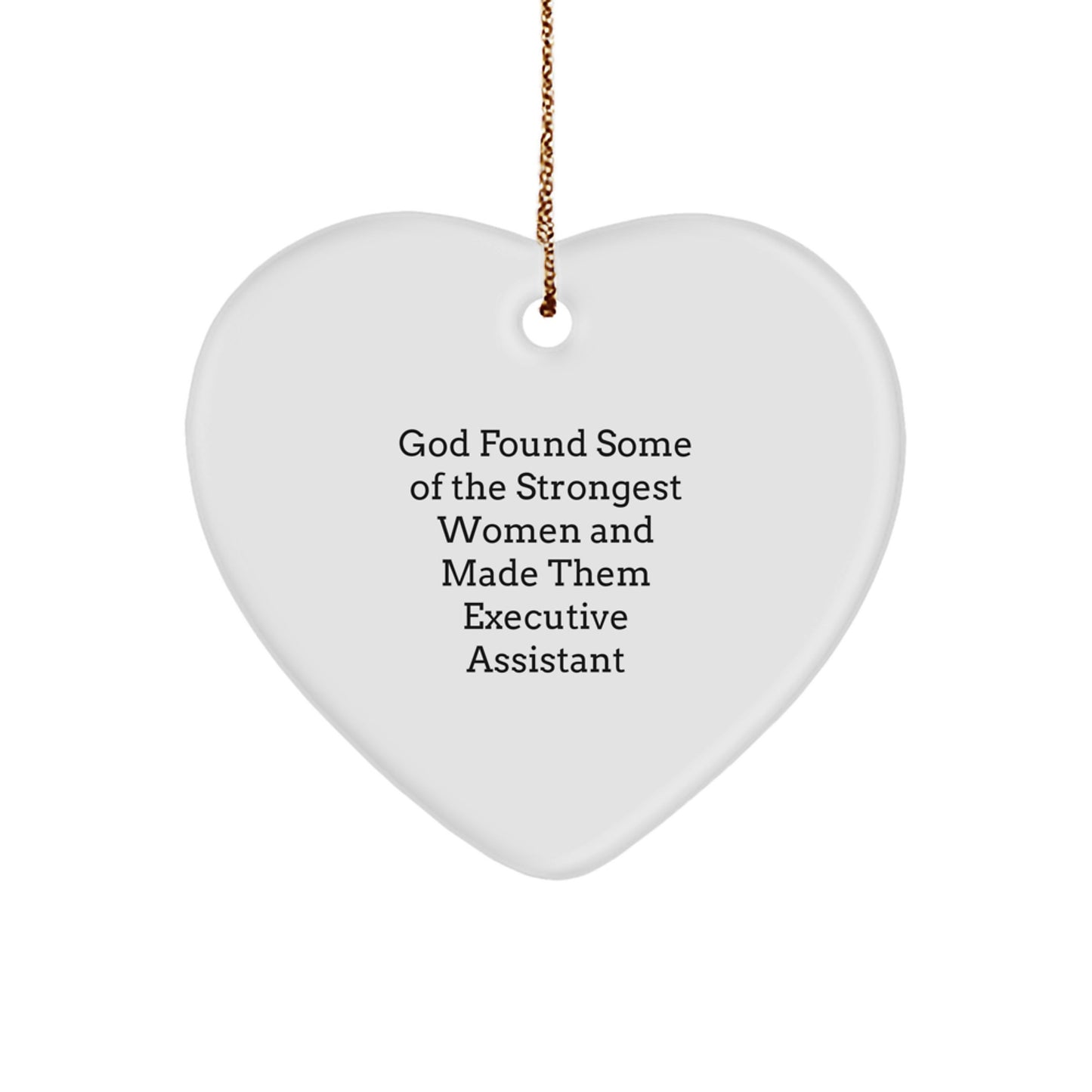 Funny Executive Assistant Gifts from Men for Women on Christmas Unique Heart Ornament - Image 1