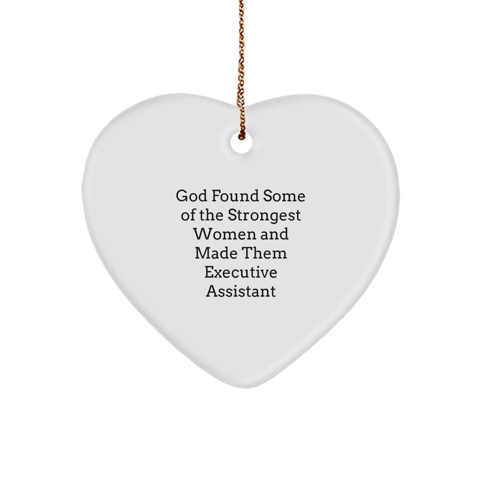 Funny Executive Assistant Gifts from Men for Women on Christmas Unique Heart Ornament - Image 1
