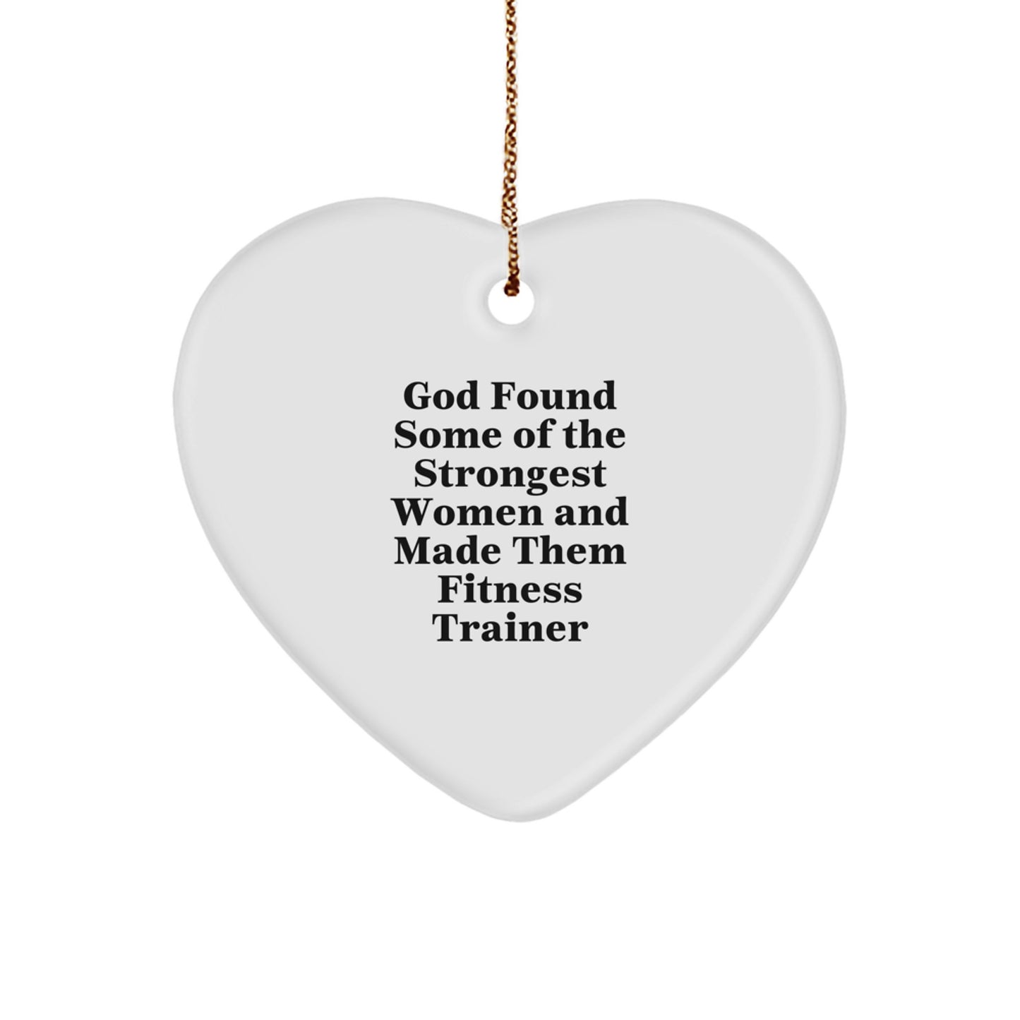 Funny Fitness Trainer Heart Ornament Gift from Women for Christmas Unique Presents - Image 1