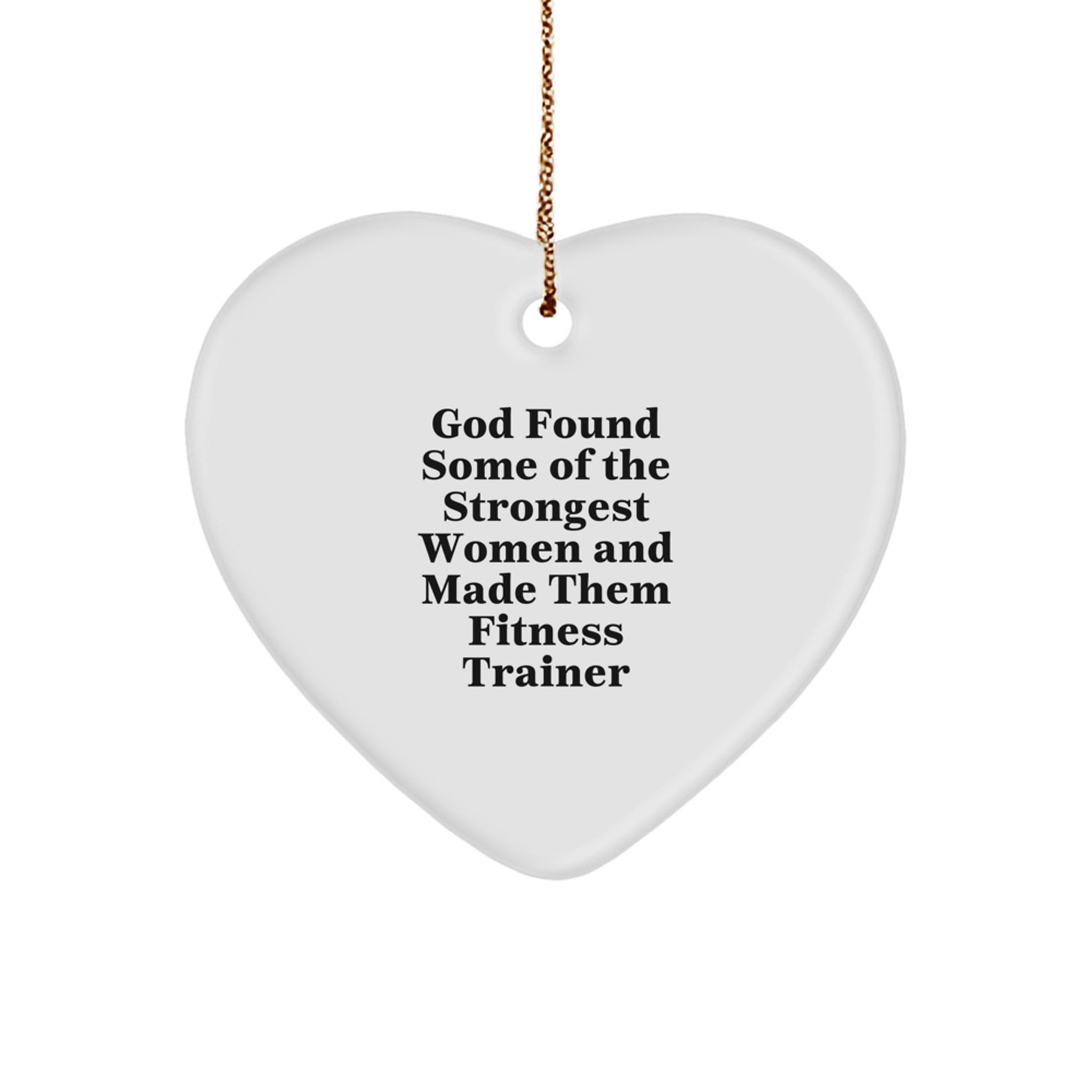 Funny Fitness Trainer Heart Ornament Gift from Women for Christmas Unique Presents - Image 1