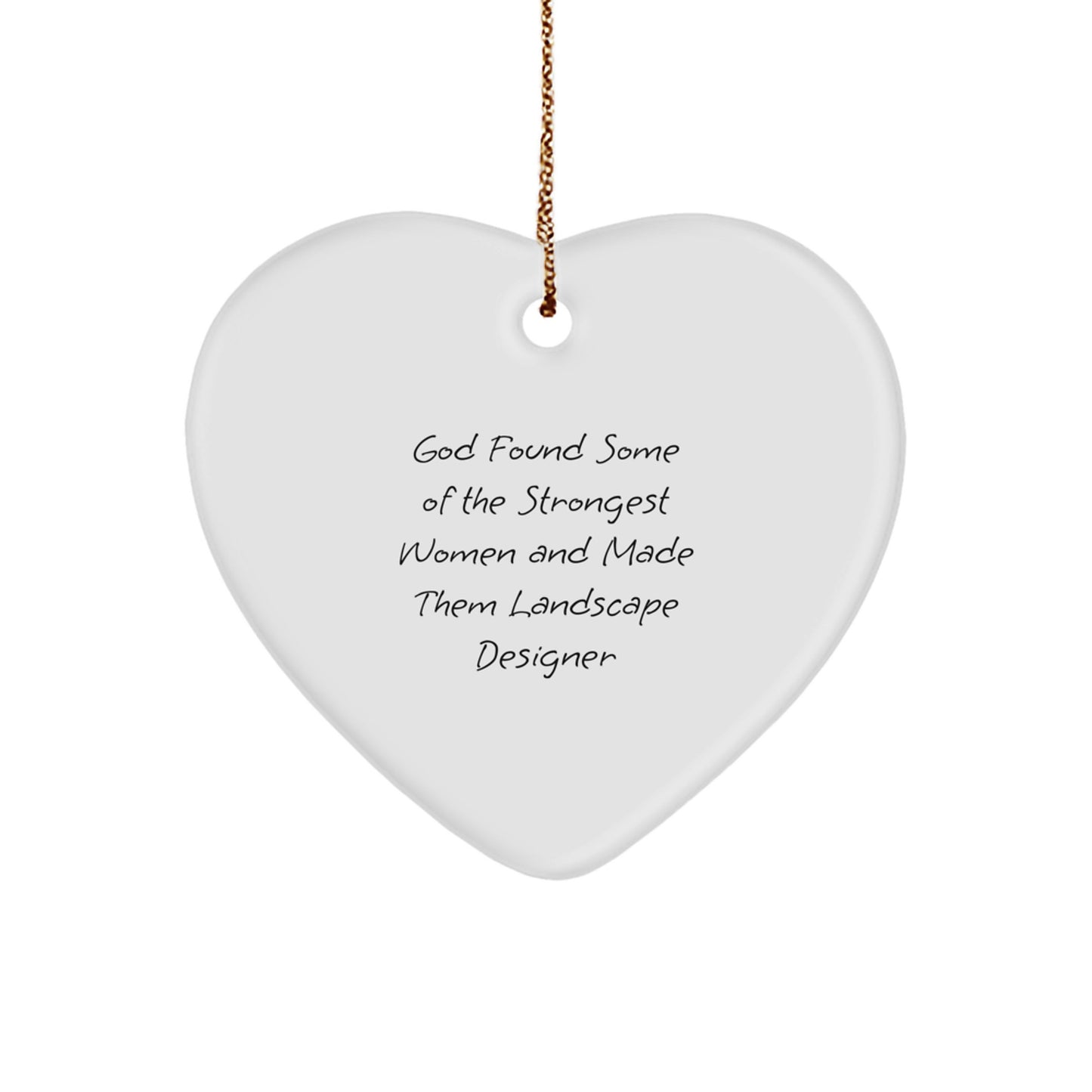 Landscape Designer Heart Christmas Ornament for Him Gift Strongest Women - Image 1