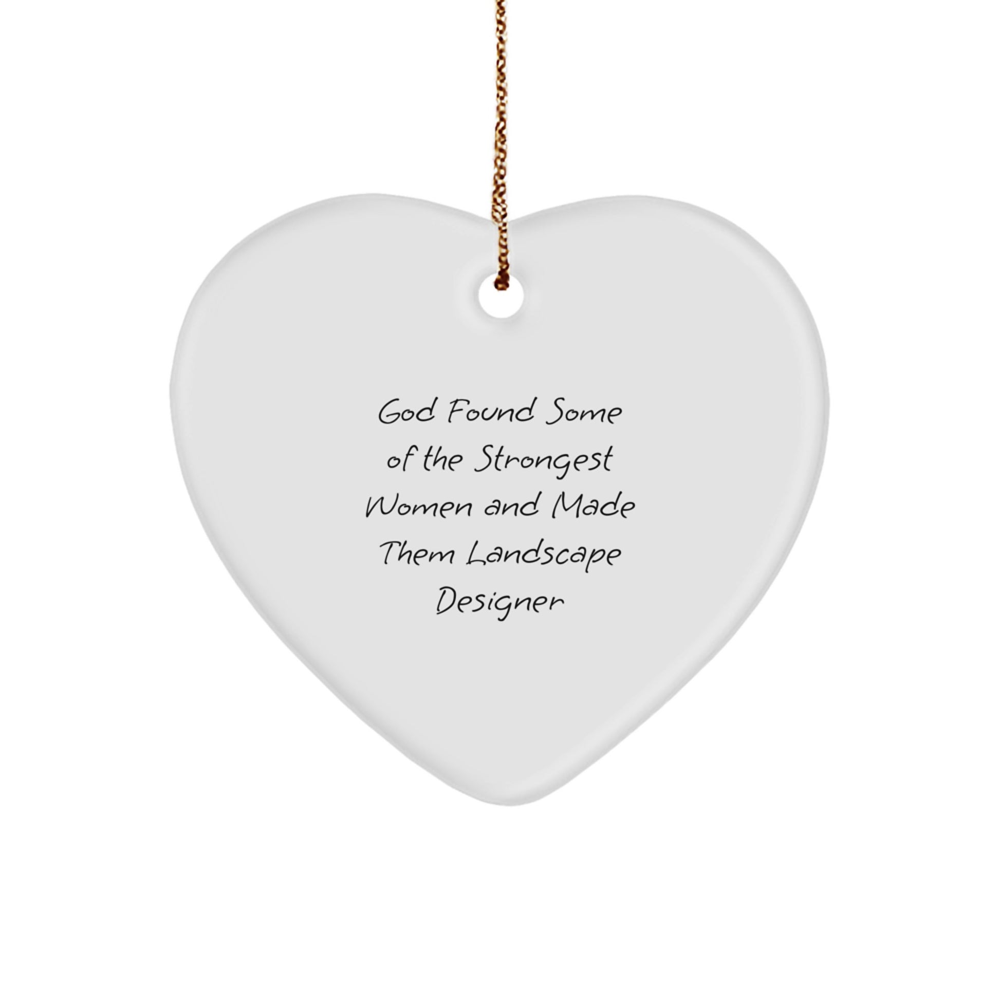 Landscape Designer Heart Christmas Ornament for Him Gift Strongest Women - Image 1
