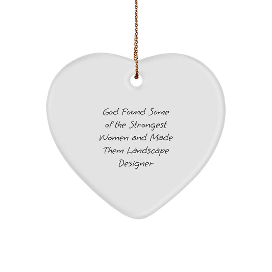 Landscape Designer Heart Christmas Ornament for Him Gift Strongest Women - Image 1
